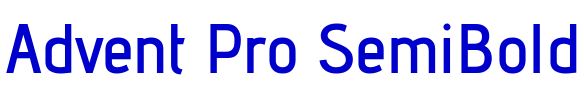 Advent Pro SemiBold шрифт